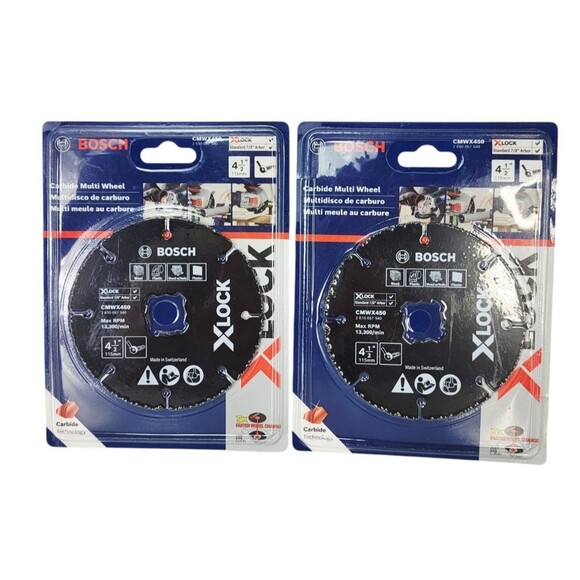 Bosch Professional X-LOCK Carbide Multi Wheel CMWX450 Lot of Two - Picture 3 of 6